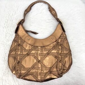 STUART WEITZMAN Bronze/Gold Hobo Bag. EUC.